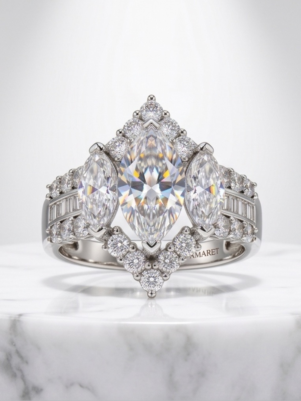 Exquisite Marquise Cut 2-carat Engagement Ring Size 8